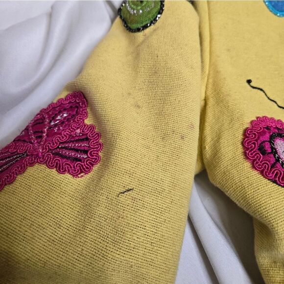 VINTAGE Anage butterfly applique button up collared clowncore jacket blazer S - Picture 6 of 11